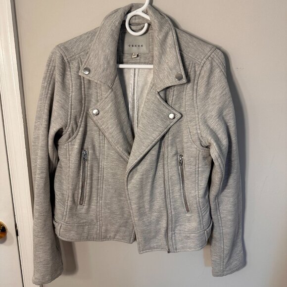 Blank NYC Heather Grey Moto Jacket Size M - Picture 4 of 7
